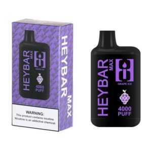 Vape Descartável – Heybar Max 4000 puffs – Grape Ice